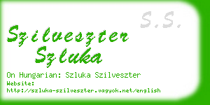 szilveszter szluka business card